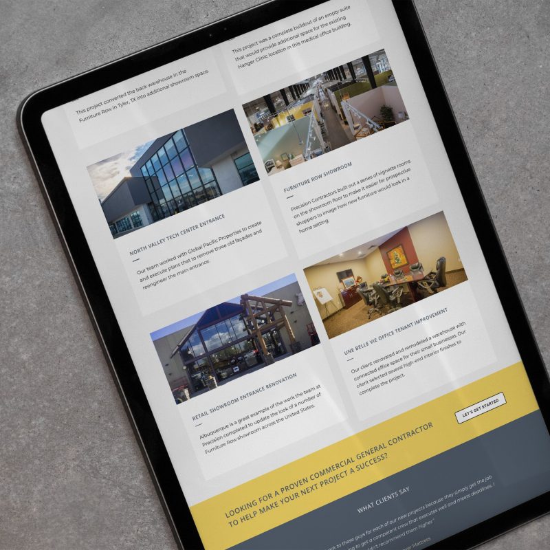 precision-website-project tablet